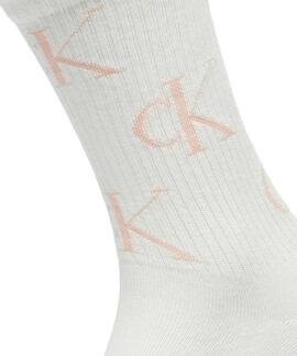 CALCETINES CKJ WOMEN SOCK 4 PAIR GIFTBOX AOP LIGHT PINK