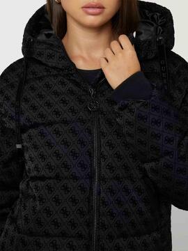 CHAQUETA ACOLCHADA DAISY PUFFER LOGO FLOCK PEONY LOGO BLACK