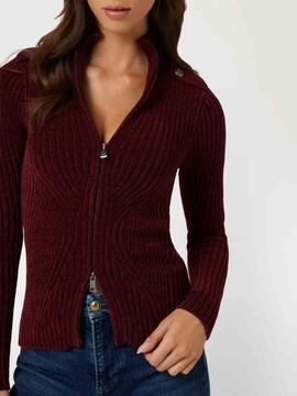 CHAQUETA KEILY ZIPPED SWEATER BURGUNDY ROSE