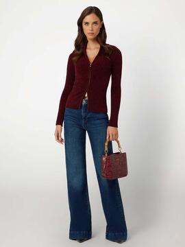 CHAQUETA KEILY ZIPPED SWEATER BURGUNDY ROSE