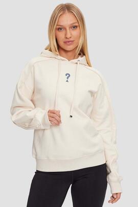 SUDADERA HOOD ROSES TRIANGLE SWEATSHIRT CREAM WHITE