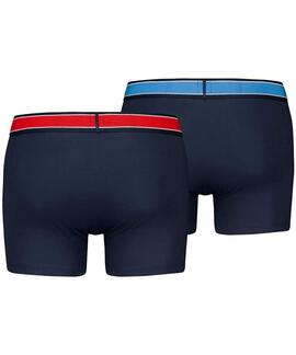 BOXER LEVI'S® MEN COLLEAGIC BOXER BRIEF 2 PACK NAVY RED COMB