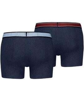 BOXER LEVI'S® MEN COLLEAGIC BOXER BRIEF 2 PACK BLUE MELANGE