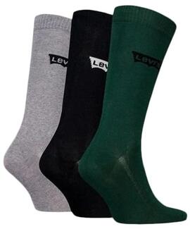 CALCETINES ALTOS LEVI'S® REGULAR CUT BATWING LOGO 3P GREEN