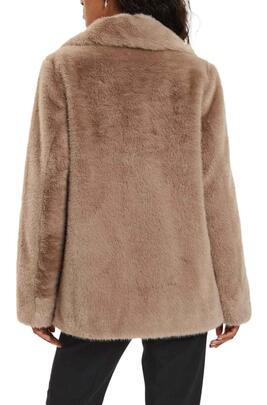 ABRIGO FILOMENA FAUX FUR JACKET SILK TAUPE