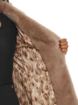 ABRIGO FILOMENA FAUX FUR JACKET SILK TAUPE