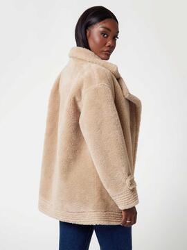 ABRIGO ELISABETTA SHEARLING COAT TRAVERTINE SAND