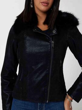 CHAQUETA BIKER ACOLCHADA NEW OLIVIA JACKET JET BLACK