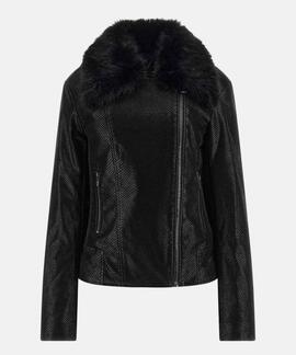 CHAQUETA BIKER ACOLCHADA NEW OLIVIA JACKET JET BLACK