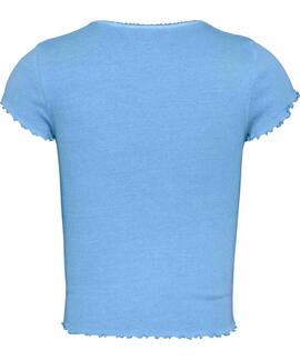 CAMISETA SLIM FIT SCALLOP RIB SUGARPLUM BLUE