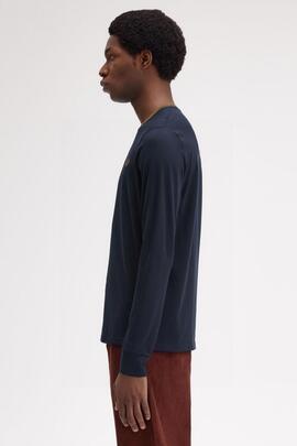 CAMISETA MANGA LARGA TWIN TIPPED NAVY BLUE / DARK CARAMEL