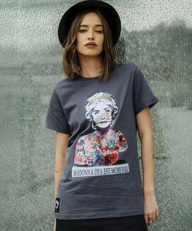 CAMISETA UNISEX MADONNA DEA EST GRIS