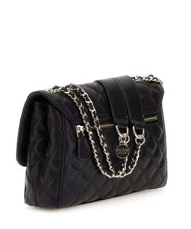 BOLSO BANDOLERA GIULLY ACOLCHADO Y PESPUNTEADO NEGRO