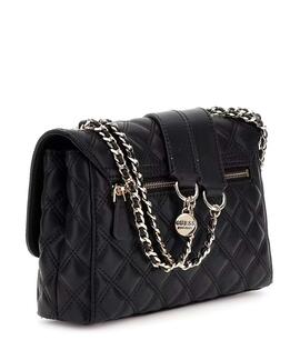 BOLSO BANDOLERA GIULLY ACOLCHADO Y PESPUNTEADO NEGRO