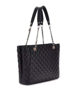 BOLSO GIULLY TOTE ACOLCHADO Y PESPUNTEADO NEGRO