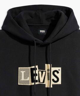 SUDADERA CON CAPUCHA LEVI'S® SKATE™ RELAXED FIT NEGRA