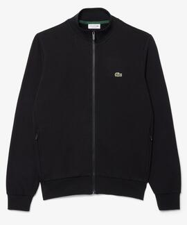 SUDADERA LACOSTE CUELLO ALTO CON CREMALLERA NEGRA