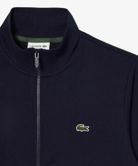 SUDADERA LACOSTE CUELLO ALTO CON CREMALLERA AZUL MARINO