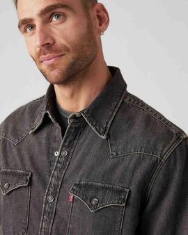 CAMISA VAQUERA LEVI'S® BARSTOW WESTERN BLACK WASHED