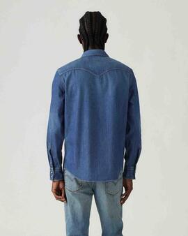 CAMISA VAQUERA LEVI'S® BARSTOW WESTERN RIVERSIDE DARK WASH