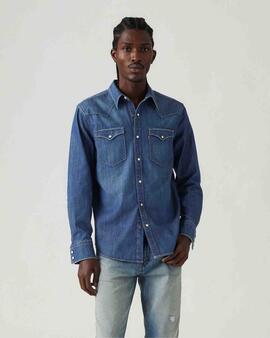 CAMISA VAQUERA LEVI'S® BARSTOW WESTERN RIVERSIDE DARK WASH