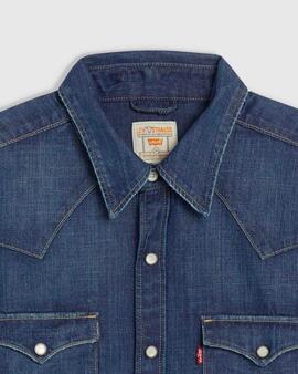 CAMISA VAQUERA LEVI'S® BARSTOW WESTERN RIVERSIDE DARK WASH