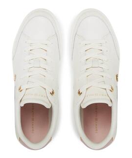 ZAPATILLAS ESSENTIAL CHIC COURT SNEAKER BLANCO Y ROSA