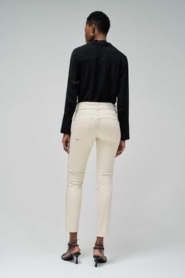 PANTALÓN VAQUERO SECRET PUSH IN CROPPED SKINNY CRUDO