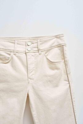 PANTALÓN VAQUERO SECRET PUSH IN CROPPED SKINNY CRUDO