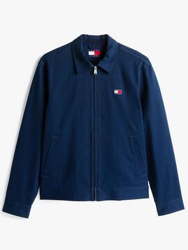 CHAQUETA CON CREMALLERA Y LOGO AZUL MARINO