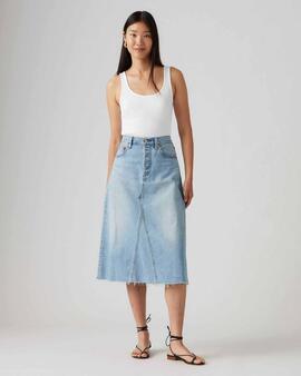 FALDA MIDI DE TIRO ALTO LEVI’S® DECON SECRET