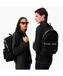 MOCHILA UNISEX LACOSTE NEOCROC NEGRA