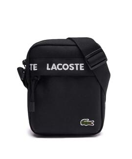 BANDOLERA UNISEX LACOSTE NEOCROC NEGRA