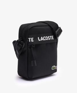 BANDOLERA UNISEX LACOSTE NEOCROC NEGRA