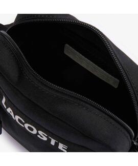 BANDOLERA UNISEX LACOSTE NEOCROC NEGRA