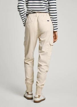 PANTALÓN BOLSO CARGO NEW CRUSADE SLIM JOGGER 808 MOUSSE WHIT