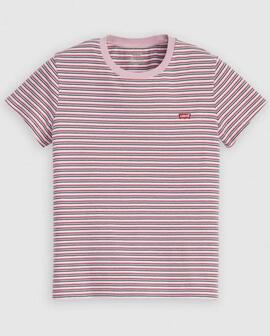 CAMISETA LEVI'S® PERFECT TEE CORIANDER STRIPE FRAGANT LILAC