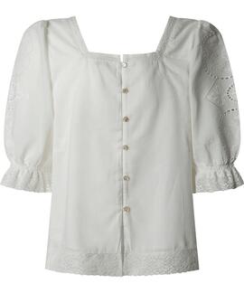 BLUSA VOILE EVERLY CON DETALLES BORDADOS 803 OFF WHITE