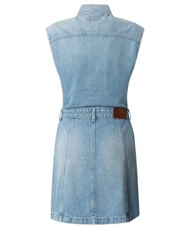 VESTIDO CORTO VAQUERO SADIE REGULAR FIT DENIM AZUL