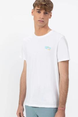 CAMISETA ESTAMPADO SURFING WAVES BLANCO PURO