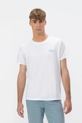 CAMISETA ESTAMPADO SURFING WAVES BLANCO PURO