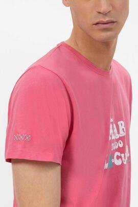 CAMISETA EL MAR TODO LO-CURA ROSA CHICLE