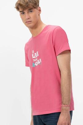 CAMISETA EL MAR TODO LO-CURA ROSA CHICLE