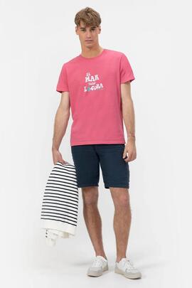 CAMISETA EL MAR TODO LO-CURA ROSA CHICLE