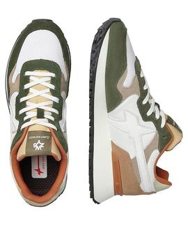 ZAPATILLAS YAK-M BLANCO, VERDE Y MARRÓN