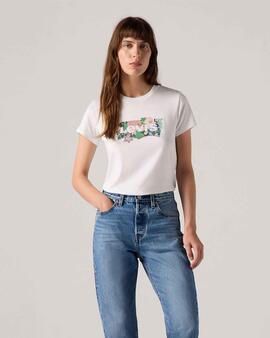 CAMISETA LEVI'S® PERFECT TEE COLORING BOOK DAHLIA FILL WHITE