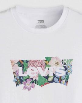 CAMISETA LEVI'S® PERFECT TEE COLORING BOOK DAHLIA FILL WHITE