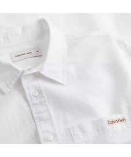 CAMISA DE LINO CK REGULAR FIT BLANCA