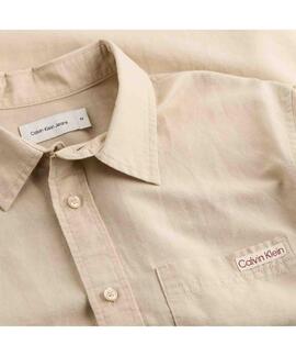 CAMISA DE LINO CK REGULAR FIT BEIGE