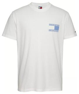 CAMISETA CON LOGO CACHEMIR ESTAMPADO EN LA ESPALDA BLANCA